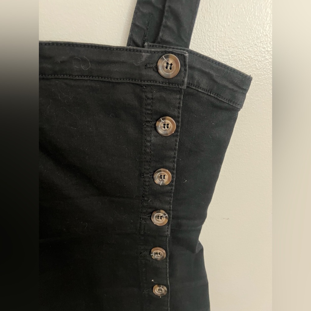 Black Button-Up Mini Dress